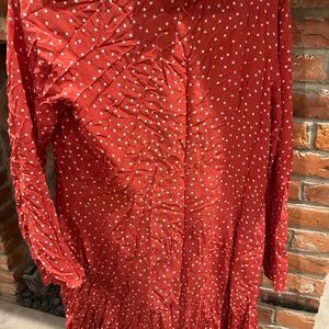 Realisation Par Red Dress with Star Pattern